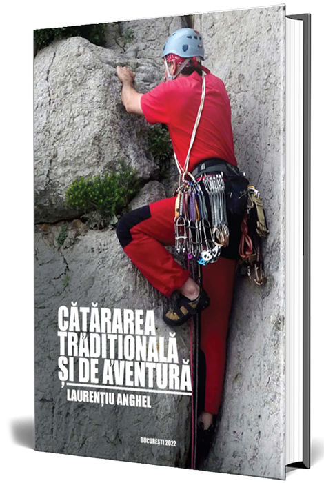 Cartea 'Cățărarea tradițională și de aventură' de Laurentiu Anghel (simulare 3D)